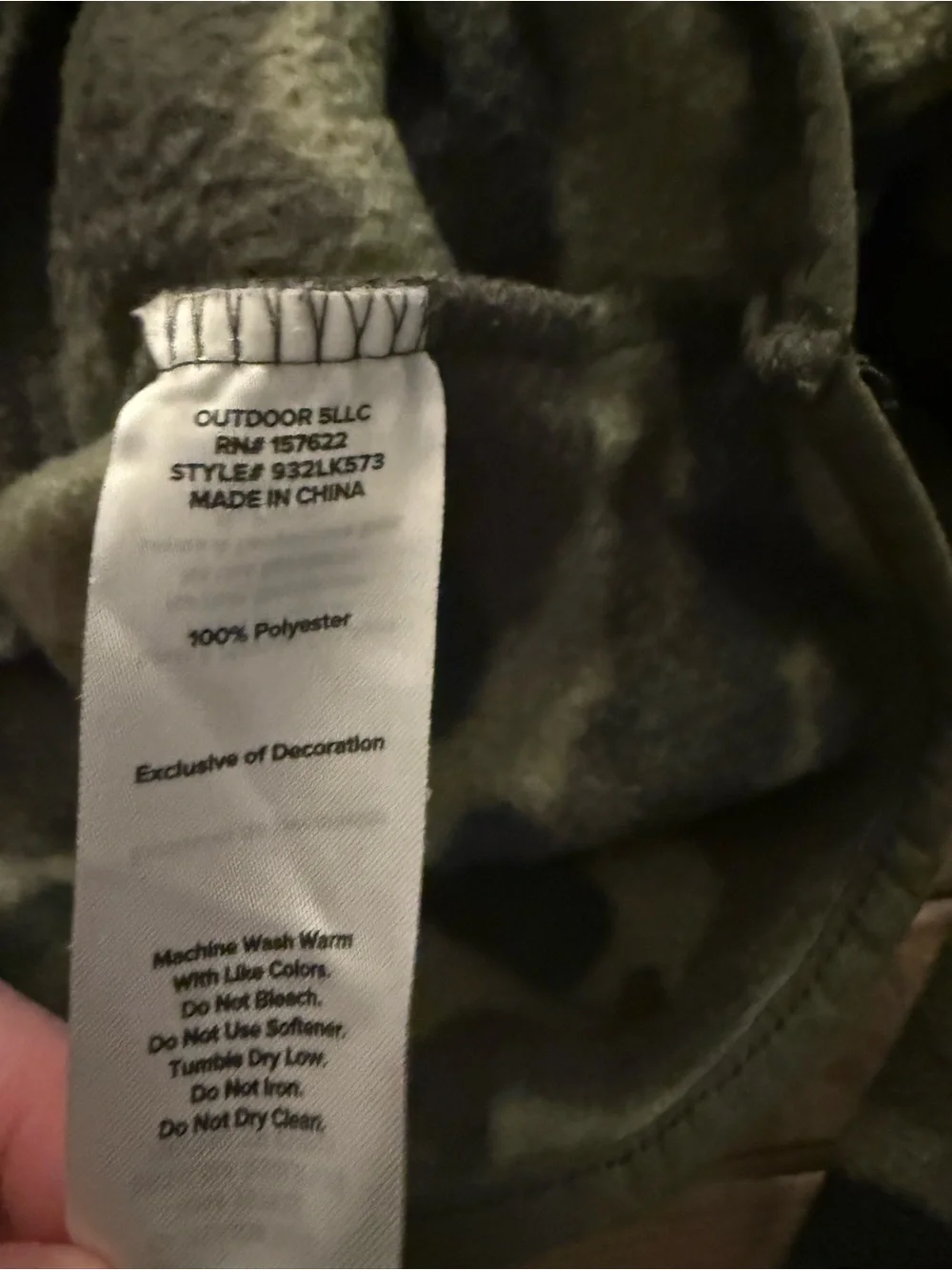 Eddie Bauer Kids Olive & Black Camo Half-Zip Fleece Pullover